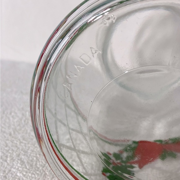 Vintage Festive Christmas Carafe Glass Juice Jar Pitcher - Picture 9 of 11